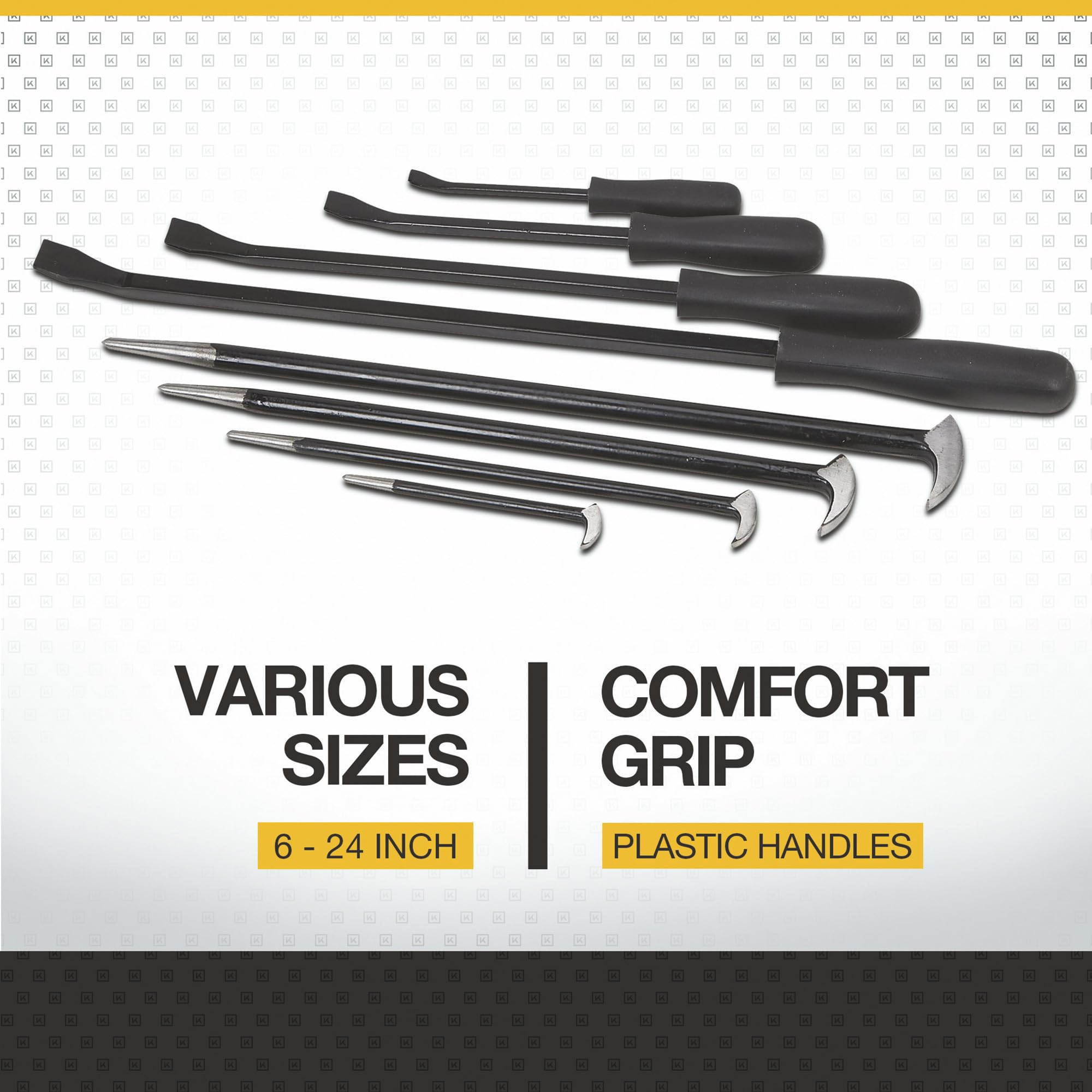 Klutch Pry Bar Set - 8-Pc. - Amazon.com